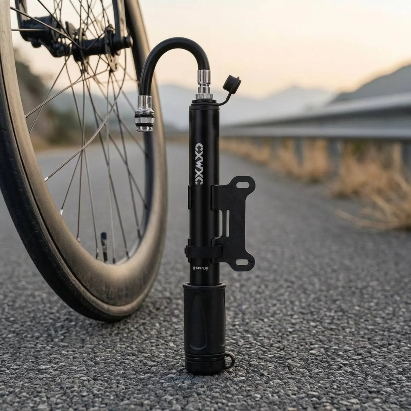 

Two-wayValve Bike Pump Compact Bike Hand Pump Aluminum Alloy Hidden Hose