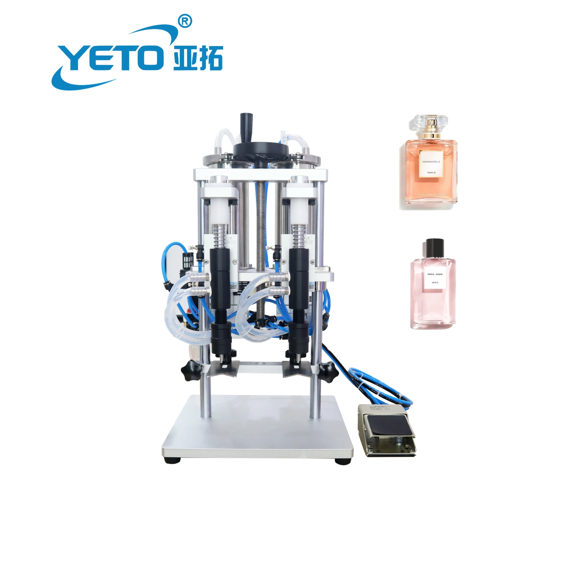 Manufacturer New Design Essential Oil Perfume Filling Machine Double Nozzles Semi Automatic Perfume Filling Machine