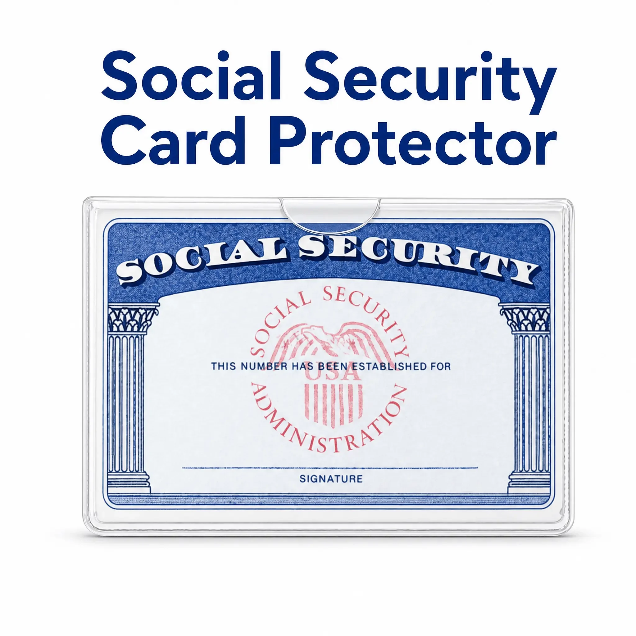 10pcs Rigid Clear Social Security Card Holder Hard Plastic ID Card Protector Waterproof Transparent Credit Card Sleeve For SSN Cards