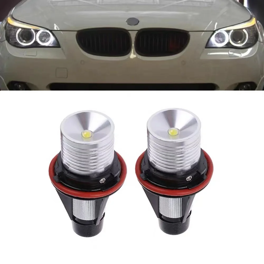 2 قطعة سيارة LED في Canbus 12V الأبيض E39 6W * 2 زاوية عيون مصباح تحديد أبعاد المركبة ل BMW E87 E39 M5 E60 E61 E63 E64 M6 E65 E66 E83 X3 E53 X5