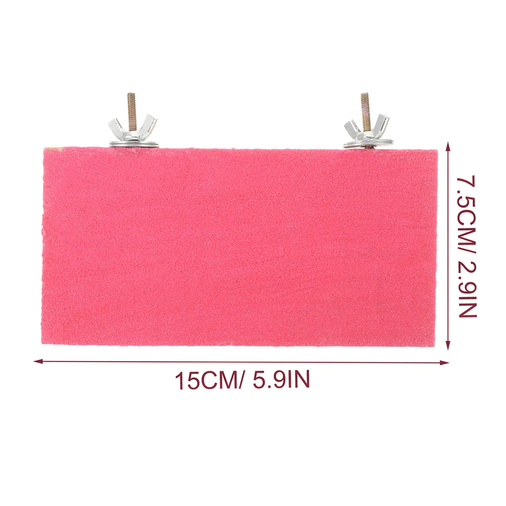 

Frosted Platform 15x8cm Pink Bird Perch Stand Durable Wooden Parrot Exercise Toy Cage Accessories Small Pets Play