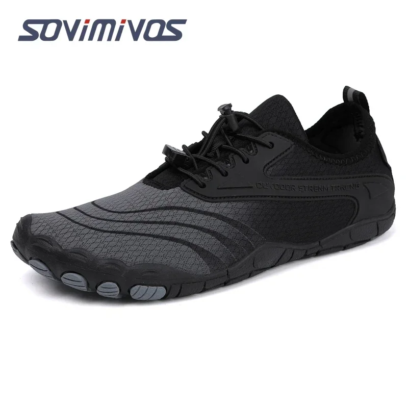 High Quality Light Mens Jogging Minimalist Shoes Man Summer Running Barefoot Shoes Beach Fitness Sports Sneakers Plus Size 47