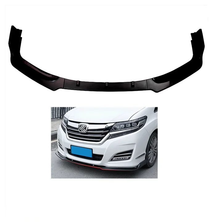 New Arrival 3 PCS Style Front Bumper Lip For Honda Odyssey 2018-2019 Glossy Black Front Splitter Lip