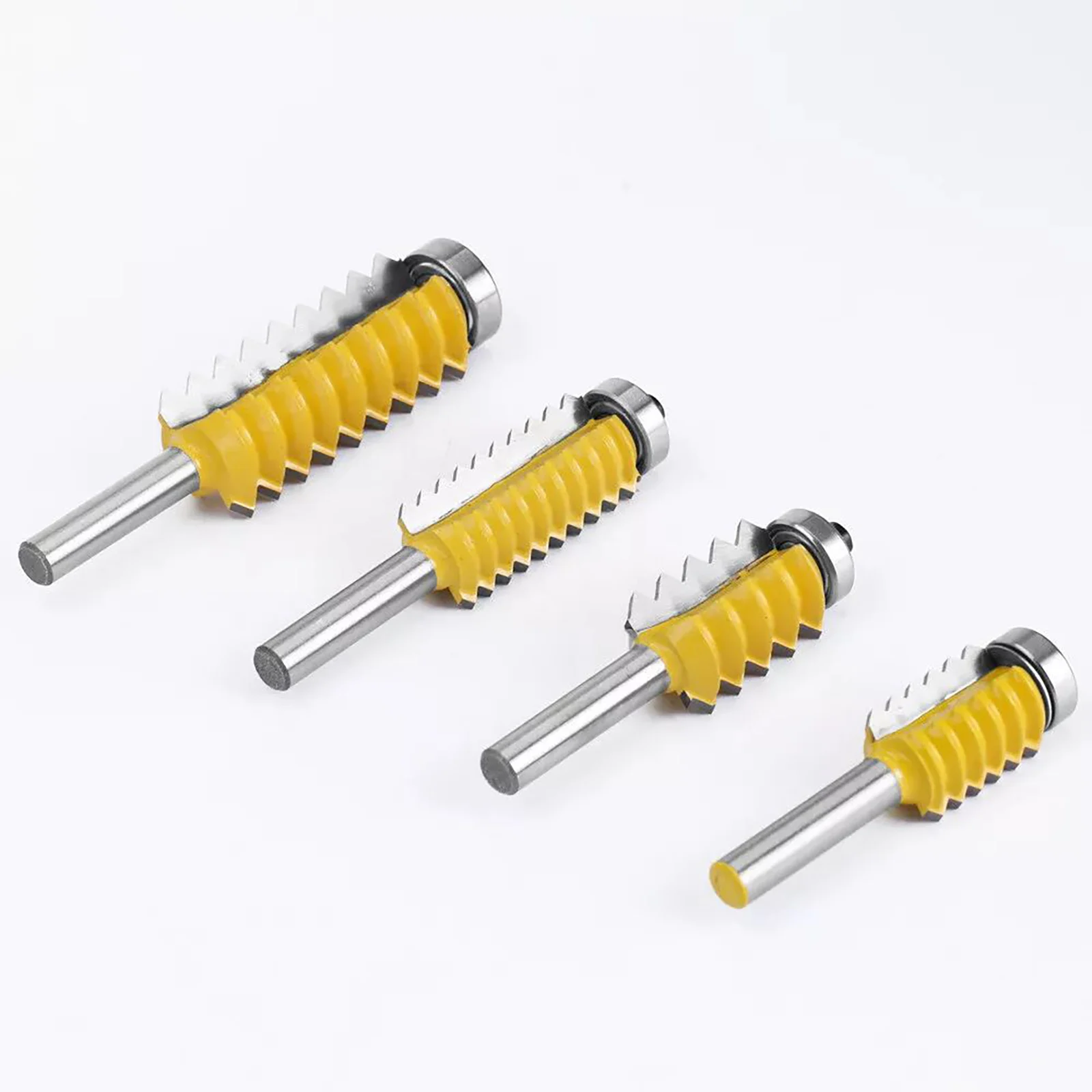 8mm Shank Carbide End Mill Bit Set, Tungsten Steel Router Cutter for Wood PVC Aluminum High Speed CNC Engraving Tool