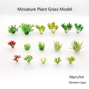 Modelo de grama pequena miniatura, Material vegetal de simulação, Trem HO, Ferrovia, Layout de mesa de areia, Diorama Kits, 30pcs 12 principais vendas minhatura de predio - №9