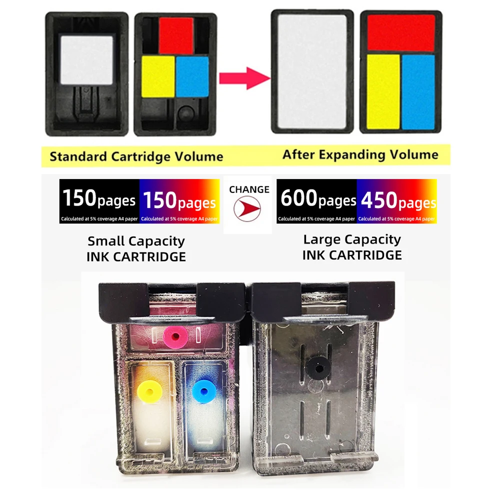 einkshop For HP301 Ink Cartridge for HP Envy 4500 4501 4502 4503 4504 4505 4507 4508 4509 Deskjet 3050 3054 3060 Printer HP301xl