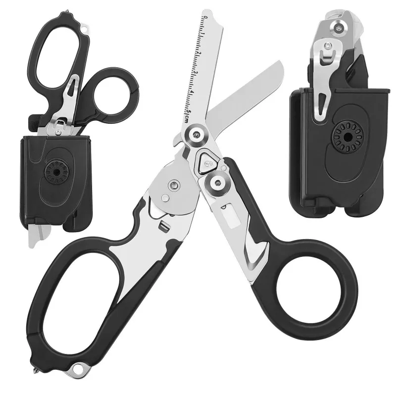 Hot Sale Raptors First Aid Tactical Folding Scissors Multifunction Outdoor Emergency Medical EDC Camping Portable Survival Tool