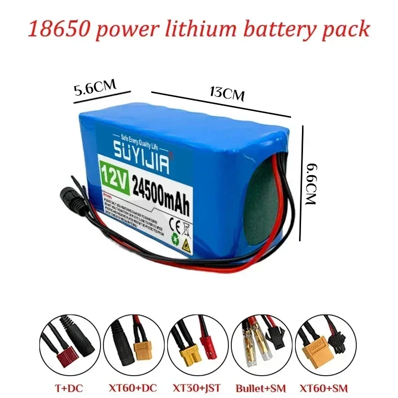 18650 3S7P 12V oplaadbare lithiumbatterij 24500 mAh Geschikt voor elektrische fietsen en elektrische scooters met ingebouwd BMS