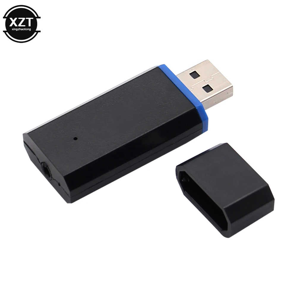 Portable 3.5mm AUX Dongle USB Wireless Bluetooth Car Kit Music Audio Receiver Adapter A2DP with Audio Cable for Speakers