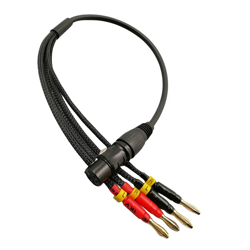 

Четырехъядерная аудиосигнальная линия REAN 4 Pro, штекер-гнездо, XLR балансировочная линия, подключение кабеля адаптера к наушникам