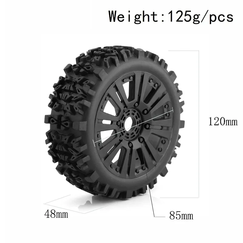 4 sztuki 120mm 1/8 RC Off-samochód zabawka koła opony 17mm Hex do ARRMA Typhon Talion Traxxas Redcat zespół Losi Kyosho HPI HSP VRX RC samochód