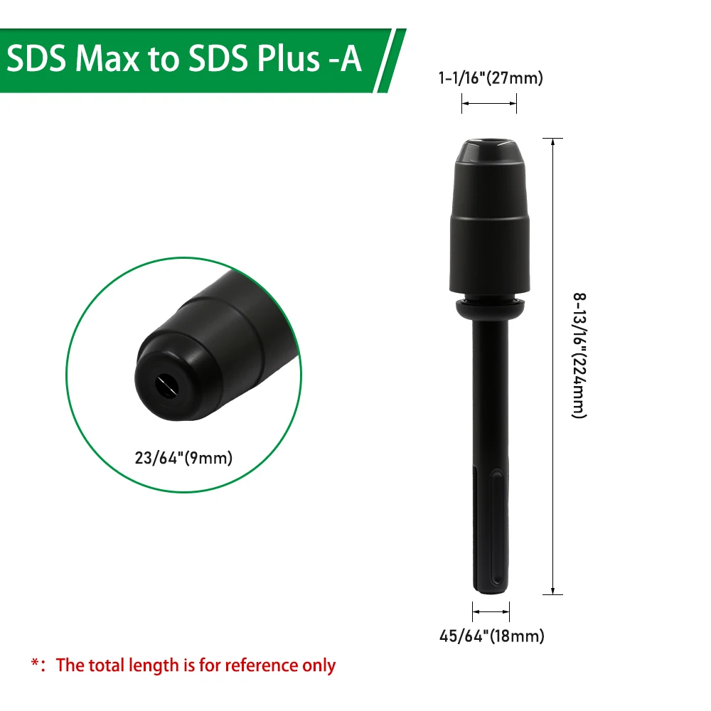 LAVIE 1-teiliger SDS-Max-Adapter – wandelt SDS Plus in SDS Max um – verschiedene Ausführungen erhältlich PJ007 – Detail 8