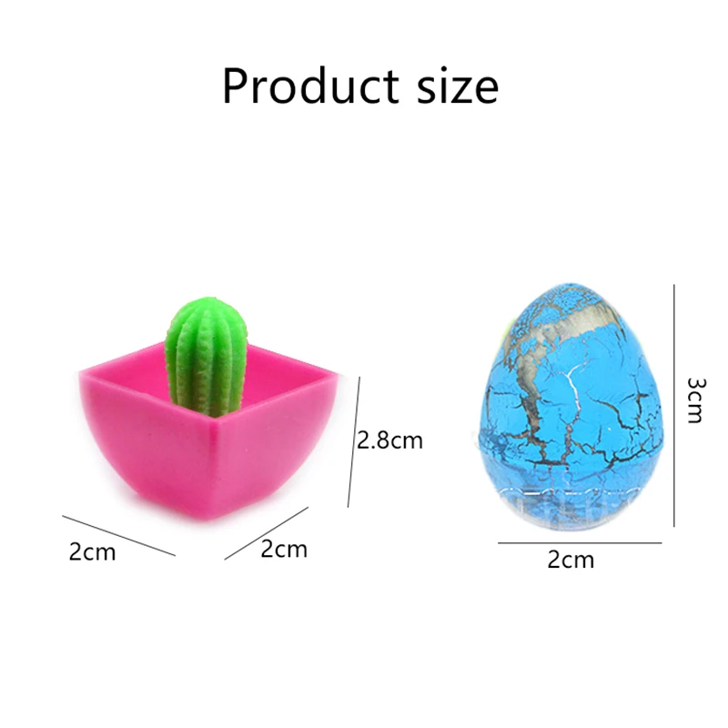 10~20pcs Hatching Dinosaur Eggs Mini Cactus Succulent Simulation EVA Water Absorbing Expanding Toy Novel Toys Gift for Kids TMZ