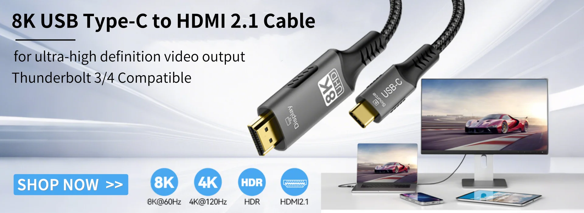 4K Mini HDMI zu HDMI Kabel HD 4K@60Hz High-Speed Geflochtenes HDMI-kompatibles Kabel Bidirektionales 2.0Kabel für HDTV Tablet Kamera – Detail 1