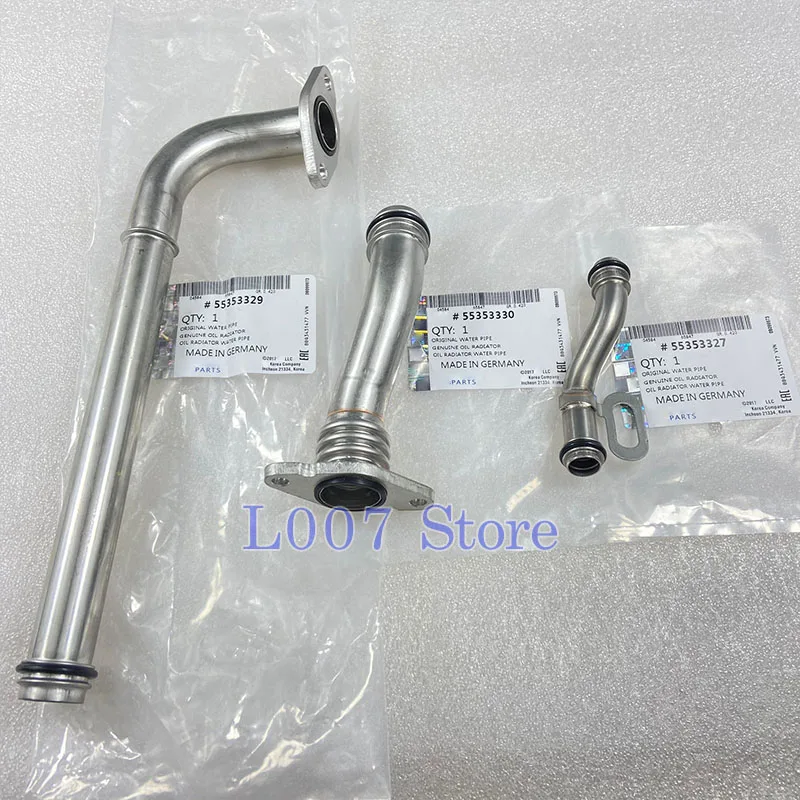 3PCS Original Oil Cooler Connected Hard Pipe For Chevrolet Cruze Epica Sonic Opel ASTRA INSIGNIA NO: 55353329 55353327 55353330