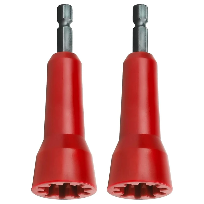 

Wire Twister,Wire Twisting Tool,Wire Nut Twister,Spin-Twist Wire Connector Socket With 1/4 Inch Chuck,2 Pack,(Red) Durable