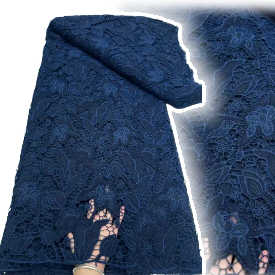 

2025 High Quality African Nigerian Milk Silk Sequence Lace Fabric Guipure Cord Laces for Wedding Party Sewing Material TP1261