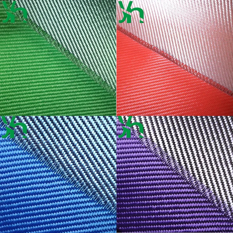 

3K Carbon Fiber Fiberglass Fabric | 2x2 Twill Weave 280g/m² | EMI Shielding Conductive (Red/Blue/Green/Yellow/Purple/Silver)