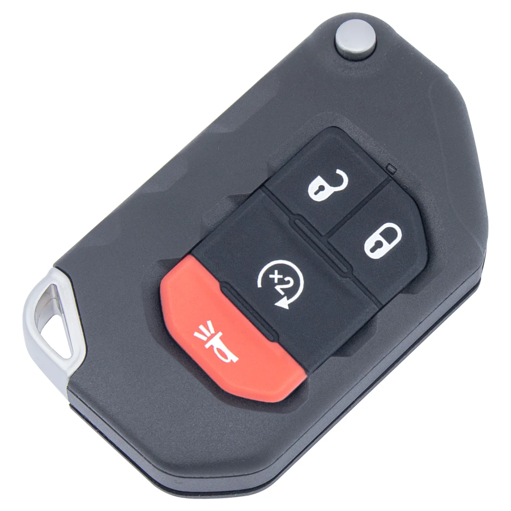 BEST KEY 3/4 Buttons Flip Remote Car Key Fob OHT1130261 433MHz 4A PCF7939M For Jeep Wrangler Rubicon Sahara JK JL 2018 SIP22