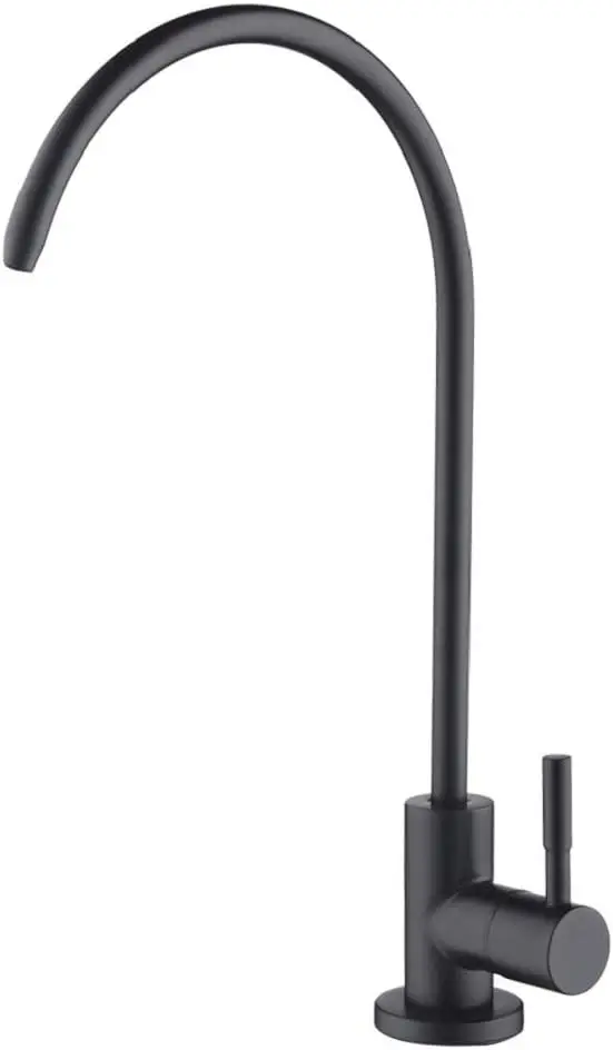 

Смеситель для питьевой воды, матовый черный, смеситель для очистки кухонной воды для системы фильтрации воды без воздушного зазора обратного осмоса