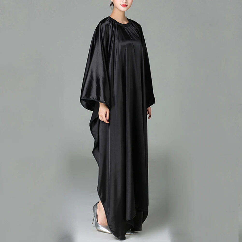 

1pc Waterproof Hair Cape Apron Black Salon Work Lightweight Durable Material Quick Dry Hair Cutting Perming Protect Clothing