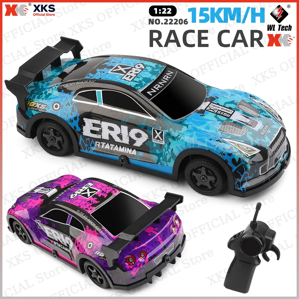 

XKS WLtoys 22206 1:22 Scale RC Car 4WD 2.4G Off-Road Racing Drift Remote Control Toy Vehicle for Kids Children Gift
