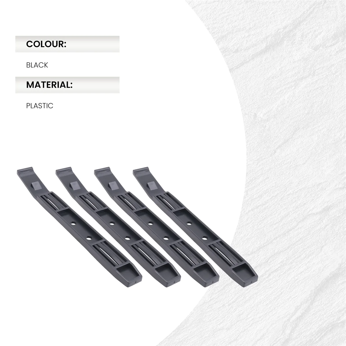 A72Z 2 Pair Hard Drive Rails Chassis Cage Accessories Drive Bay Slider Plastic Rails for 3.5 to 5.25 Hard Drive Tray