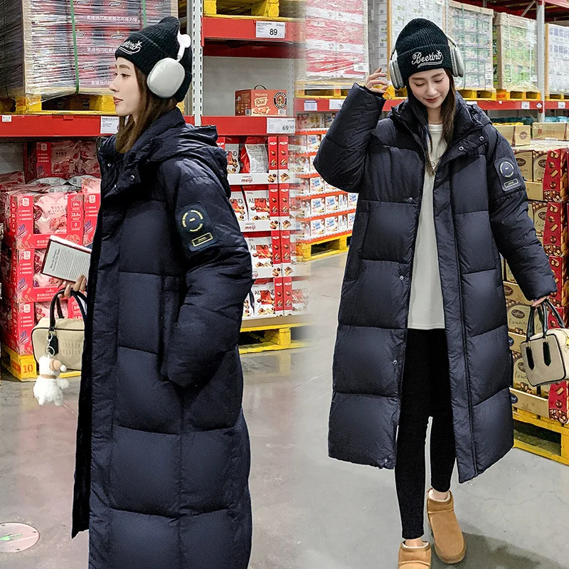 

High Quality Women Winter Thick Warm Cotton Jacket Women Parkas Loose Over Knee Thickened Long Padded Jackets Coats Outwear
