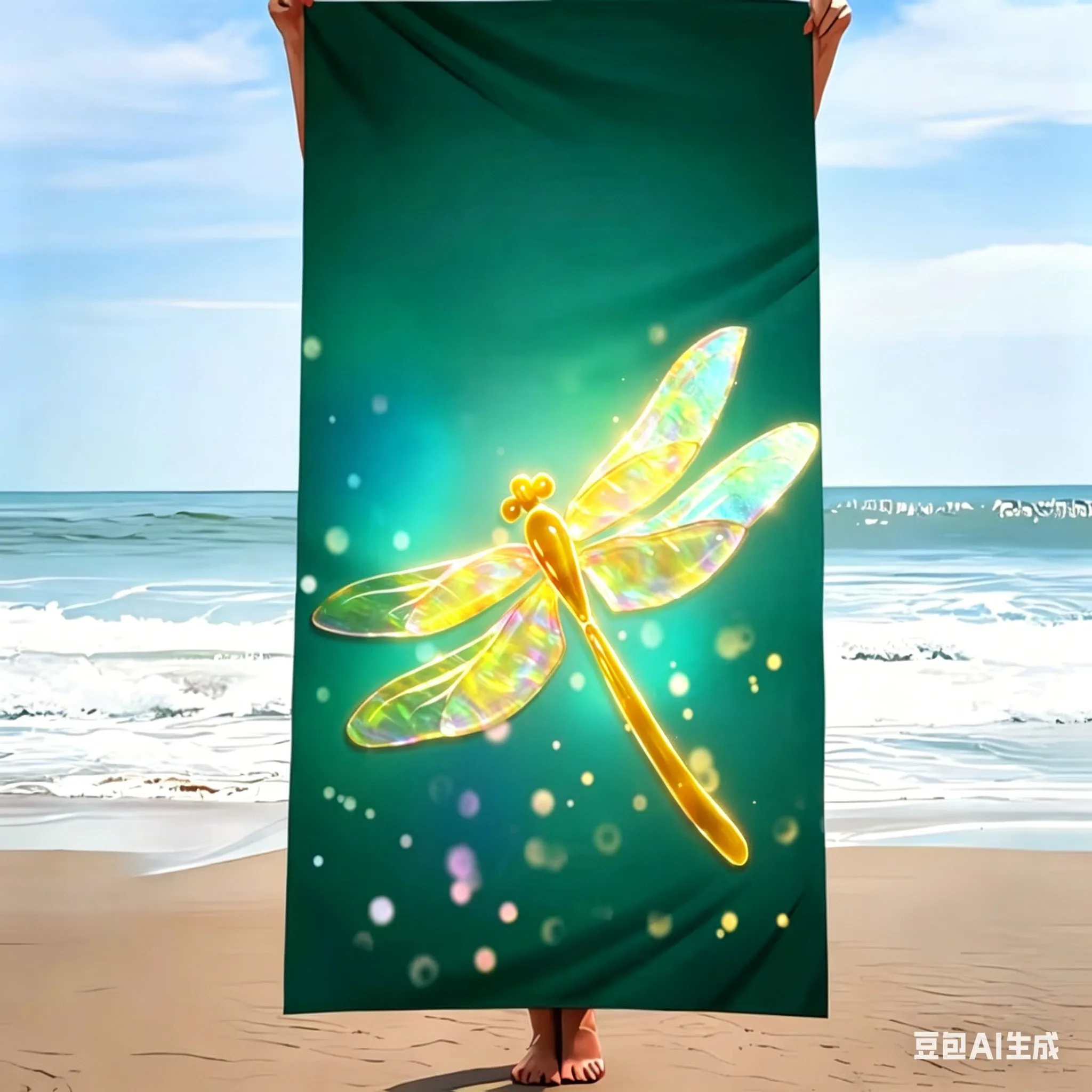 Sand-Free Tech Microfiber Beach Towel XL Dragonfly Print Quick Dry Super Absorbent Large Bath Sheet Giant Travel Blanket Rug