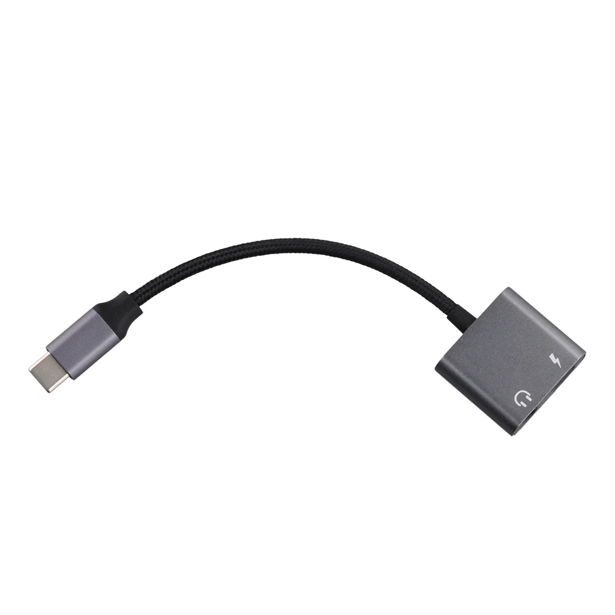 POP-l2-In-1 USB C para 3,5 mm/Tipo C Adaptador de áudio Aux PD60W Carregamento rápido Áudio Aux Fone de ouvido
