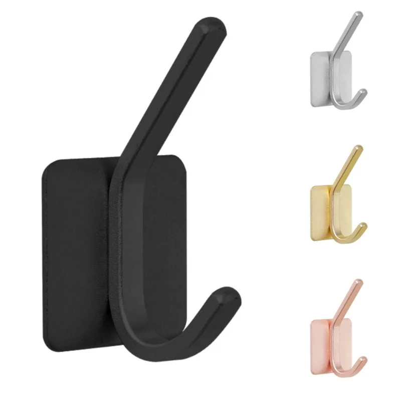 1PC Self Adhesive Home Kitchen Wall Door Hook Key Rack Kitchen Towel Hanger Aluminum Towel Coat Robe Hook Bathroom Accessories