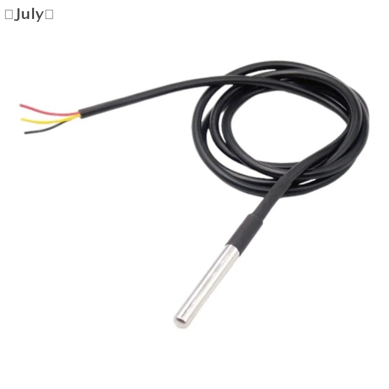 DS18B20 Cable de Sensor Digital impermeable a prueba de humedad a prueba de herrumbre 100Cm adaptador de Terminal de sonda de acero inoxidable