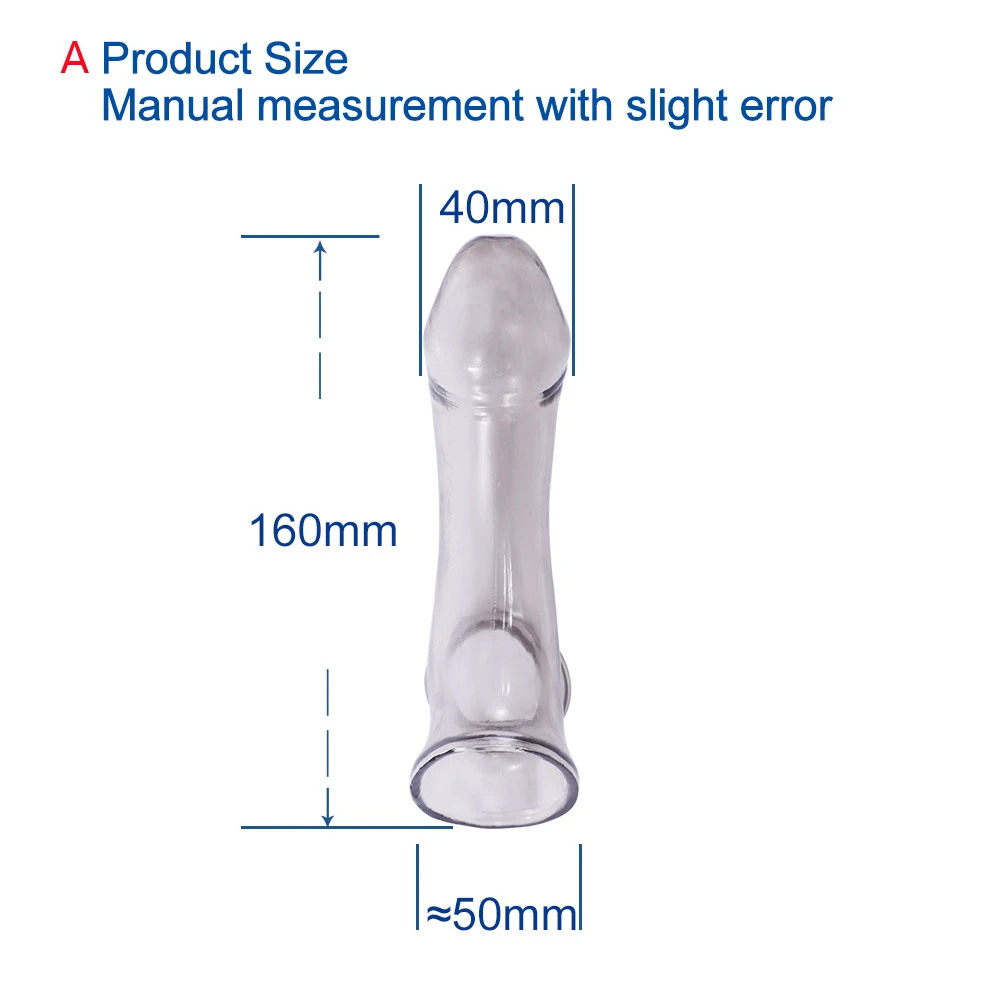 Reusable Penis Sleeves High Elastic Condoms Cock Extender Enlargement Delay Ejaculation Sex Toys For Men Couple 18+ Sex Product