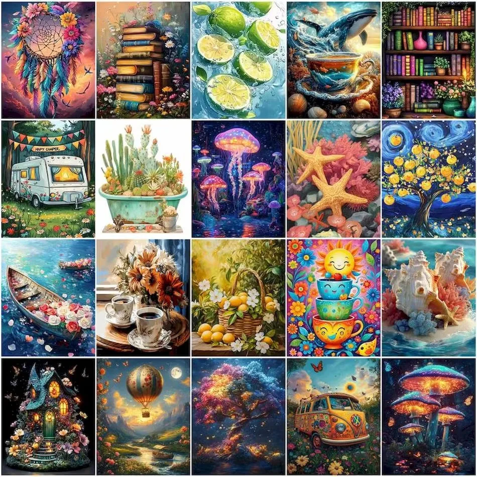Diamond Painting Natural Scenery Diamond Mosaic Handmade Art Exquisite Creative Gift Home Decoration