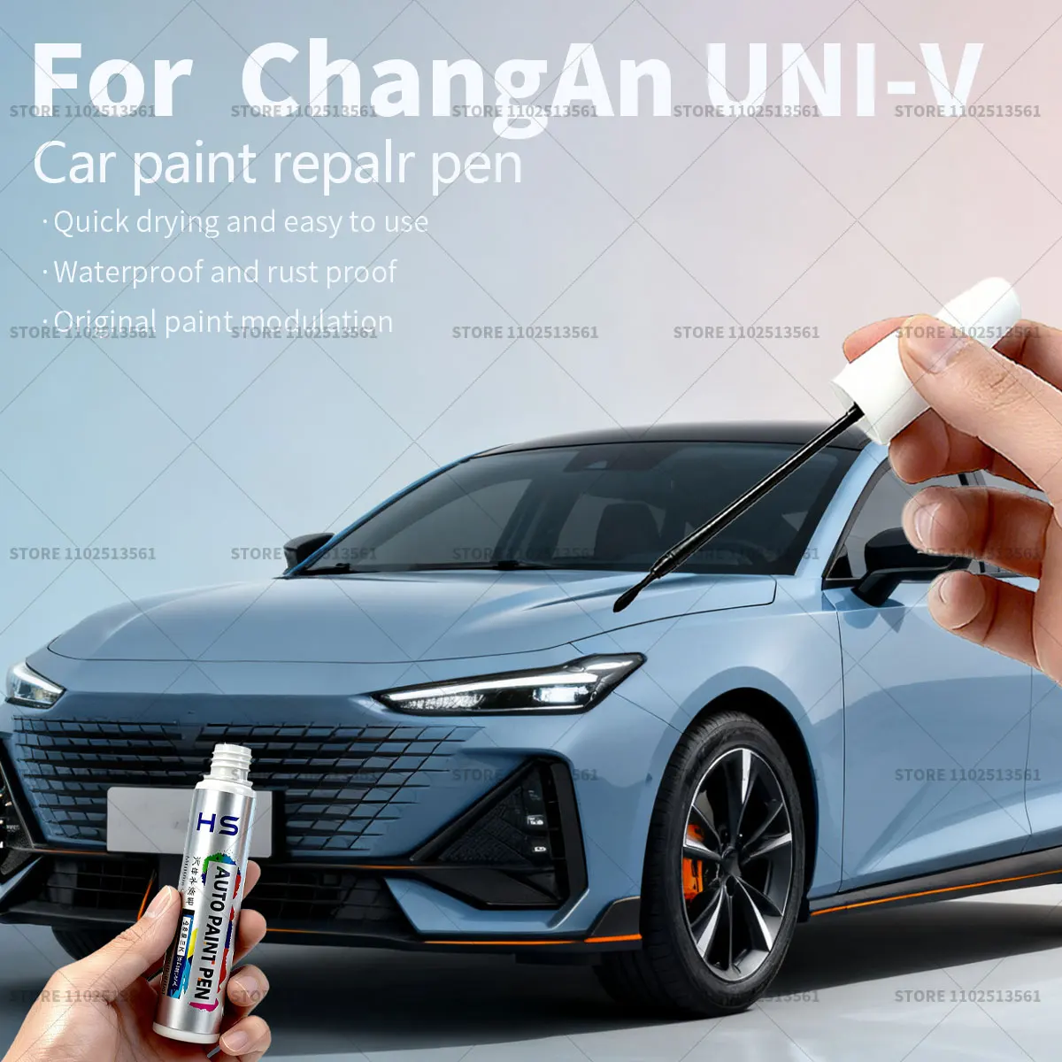 

Car Paint Repair Pen Touch Up Scratch Remover DIY Auto Accessories For ChangAn UNI-V Black 122 White 226 Blue 147 Red 167 Gray