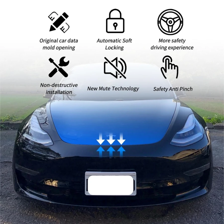 Power Frunk chiusura ammortizzata per Tesla Model Y 2021-2024 tronco anteriore chiusura automatica chiusura automatica elettrica più vicina per