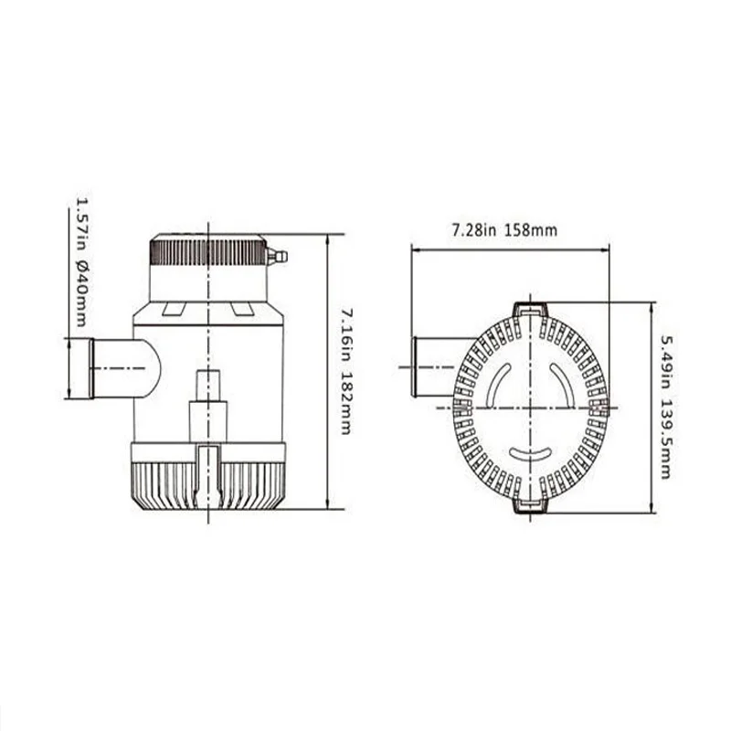 High Pressure Submersible Bilge Pump 12V 24 Volt Electric Water Pump Used In Boat Seaplane Motor Homes Houseboat 3000GPH 3500GPH