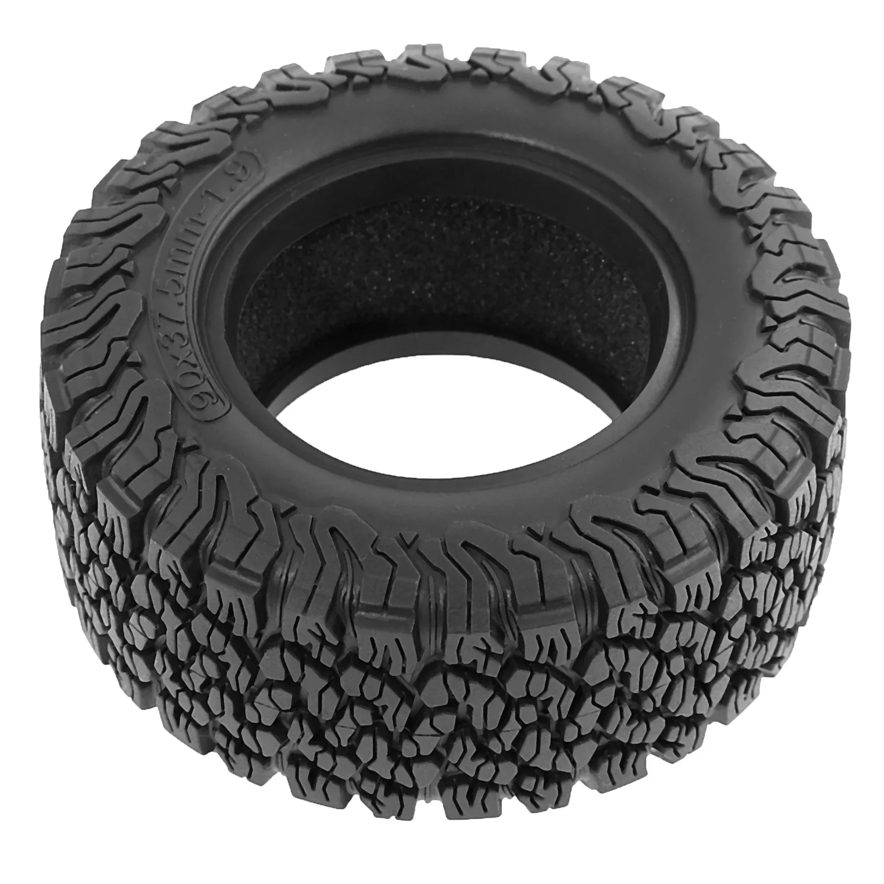 4Pcs 1.9 inch 90*37mm Beadlock Rubber Wheel Tires for RC Crawler Car Axial SCX10 Model Upgrade Parts