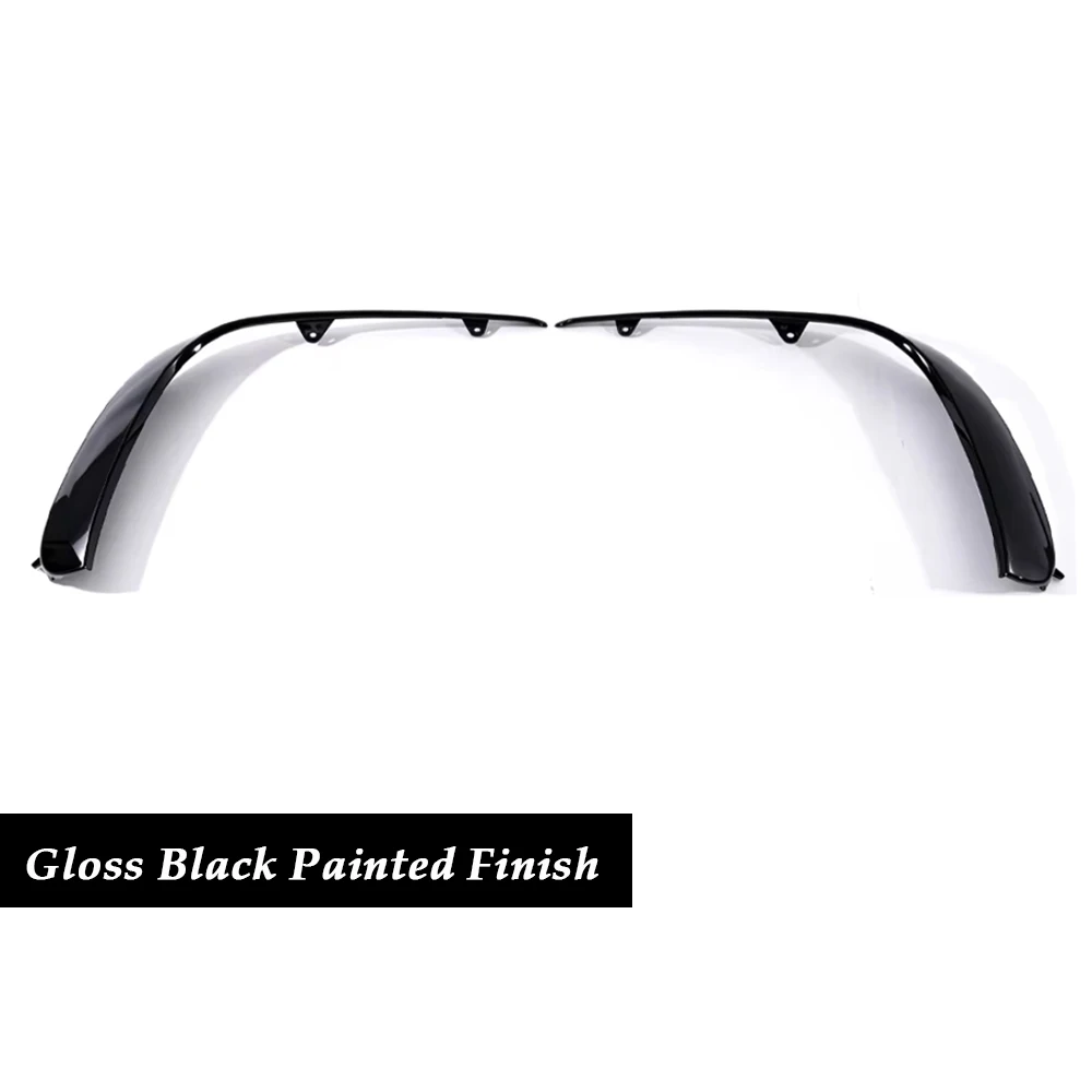 For AMG E53 LCI 2021-2023 2138850105 2138850205 Fog Light Cover Trim Side Wing Flap Canard Blade Spoiler Gloss Black OE Part