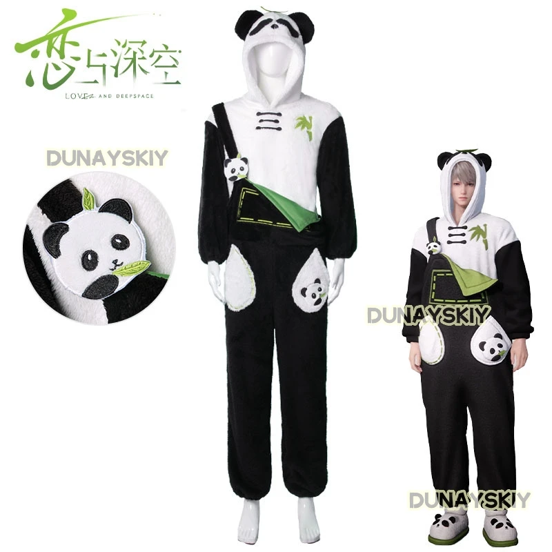 Amor e espaço profundo kigurumi qi yu shen xinghui qin che panda pijamas terno rafayel zayne xavier sylus cosplay loungewear