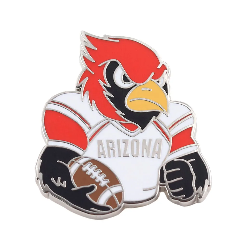 Arizona Football Cardinal Emaille-Pin Sportteam-Maskottchen-Brosche für Fans Spieltag Rucksack Kleidungszubehör Schmuck Geschenk – Detail 1