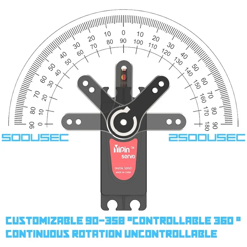 Yipinservo Low Profile 12KG PWM Digital Servo Motor High Torque Full Metal Gear For 1/8 1/10 1/12 Scale RC Car