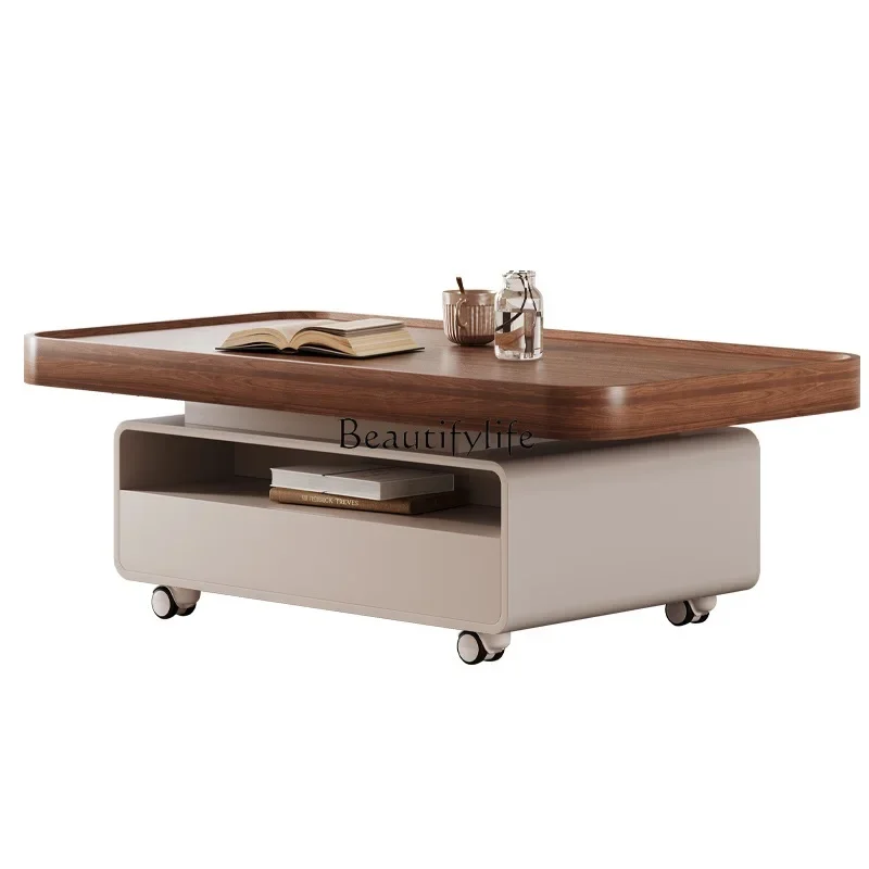

ld 30Medieval style movable coffee table living room household small apartment