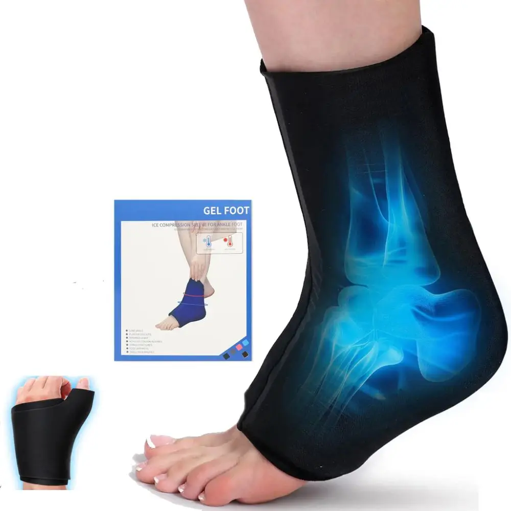One Size Fits All Finger Cot Gel Ice Ankle 360° Soft Solid Gel Ankle Hot Cold Cooling Ice Pack Wrist Brace Office