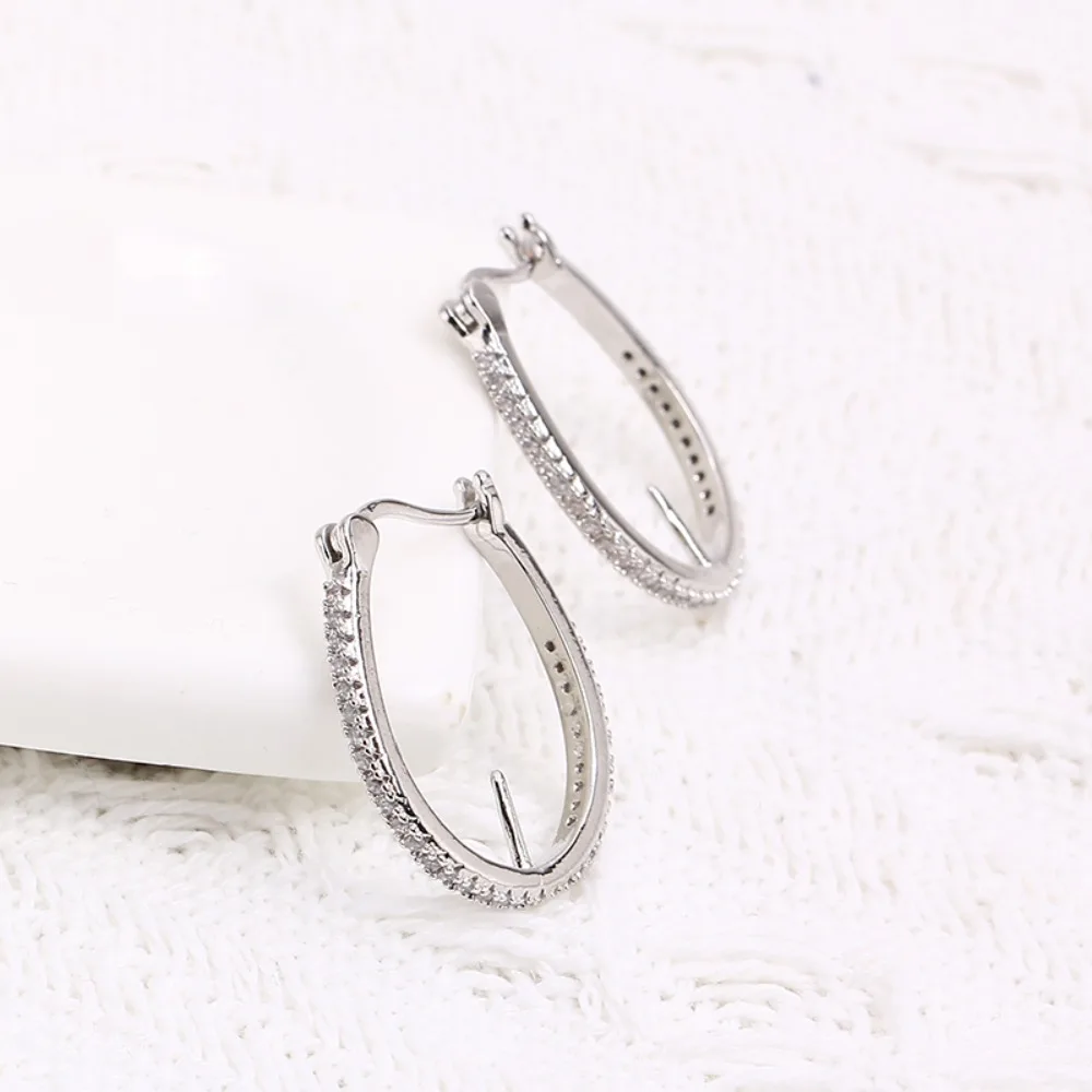 

6PCS S925 Sterling Silver Needle 18K Gold Wrapped Plated Brass Earring Settings Diy Jewelry Pearl Earrings Accessories