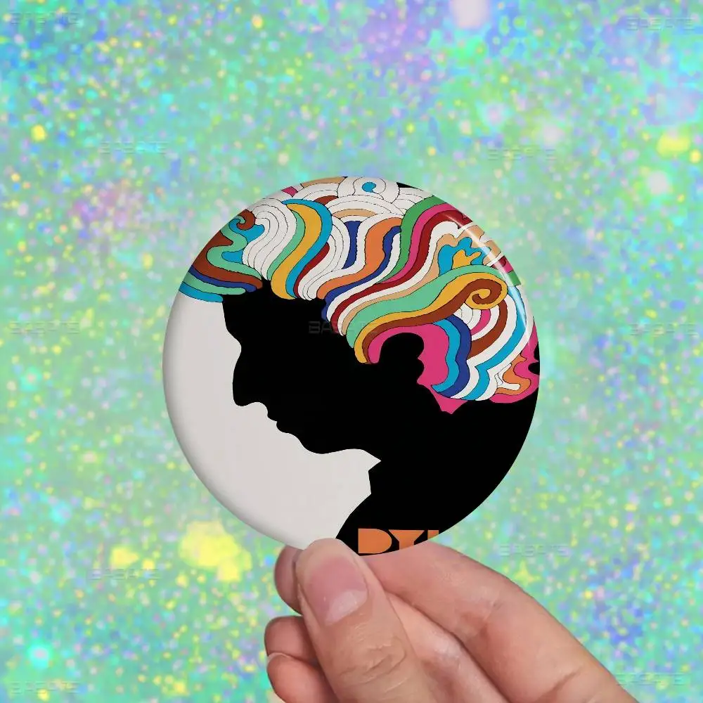 الكلاسيكية المغني بوب ديلان صفيح لينة زر دبوس بروش شارة معدنية مخصصة مجوهرات اكسسوارات قبعة حقيبة التلبيب