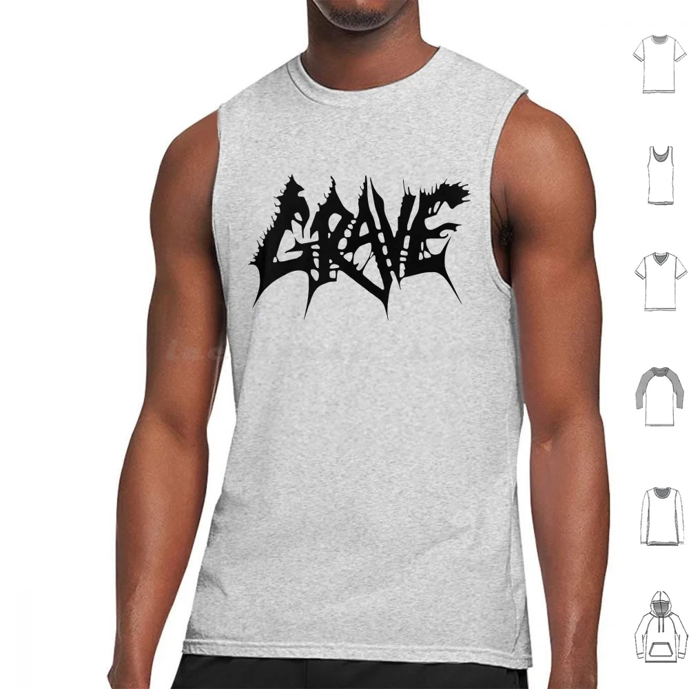 Grave Tank Tops Vest Sleeveless Metal Band Band Metal Logo Death Metal Death Decapitated Suffocation Bloodbath Fetus Obituary