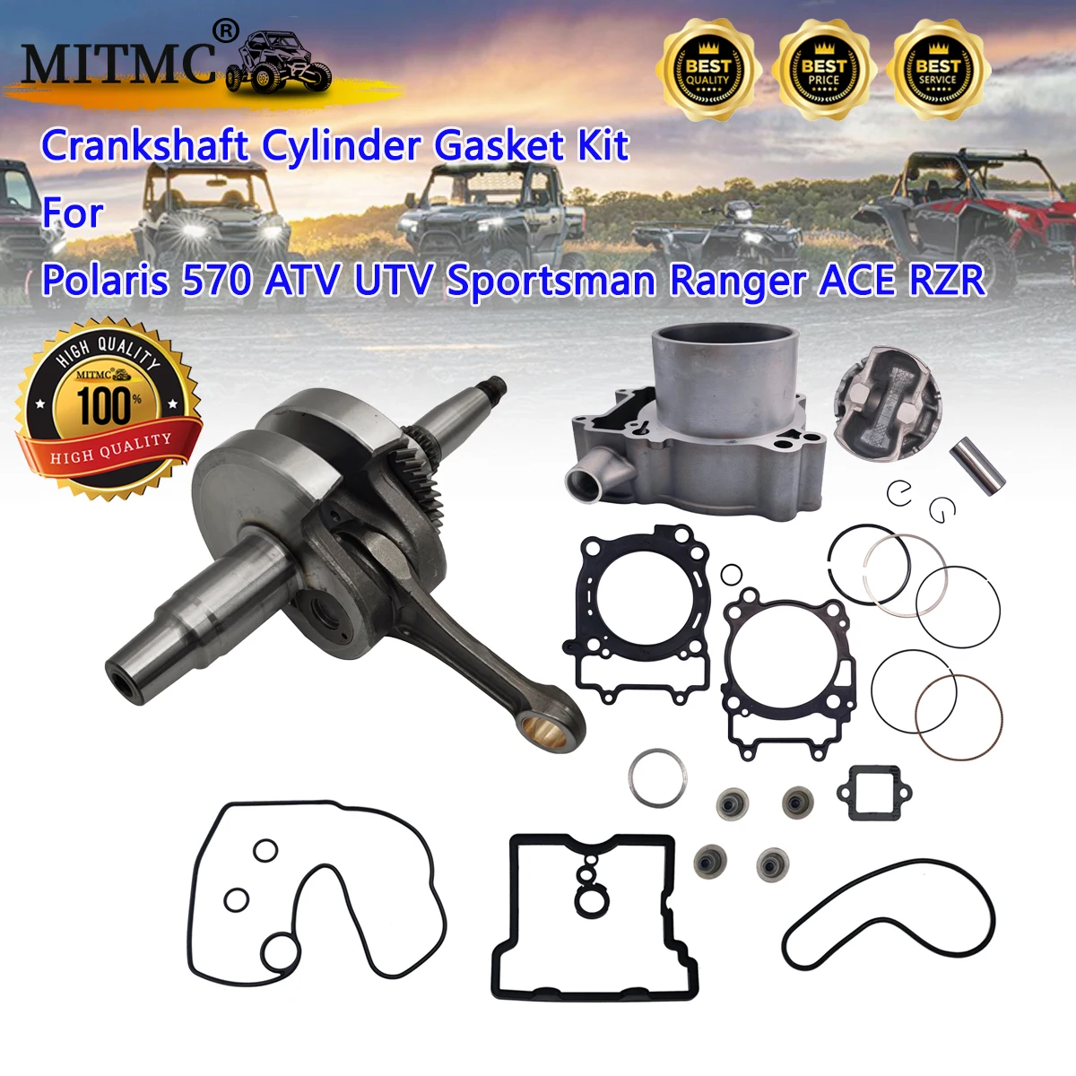 

Crankshaft Cylinder Gasket Kit For Polaris 570 ATV UTV Sportsman Ranger ACE RZR 570 Engine Repair Kit