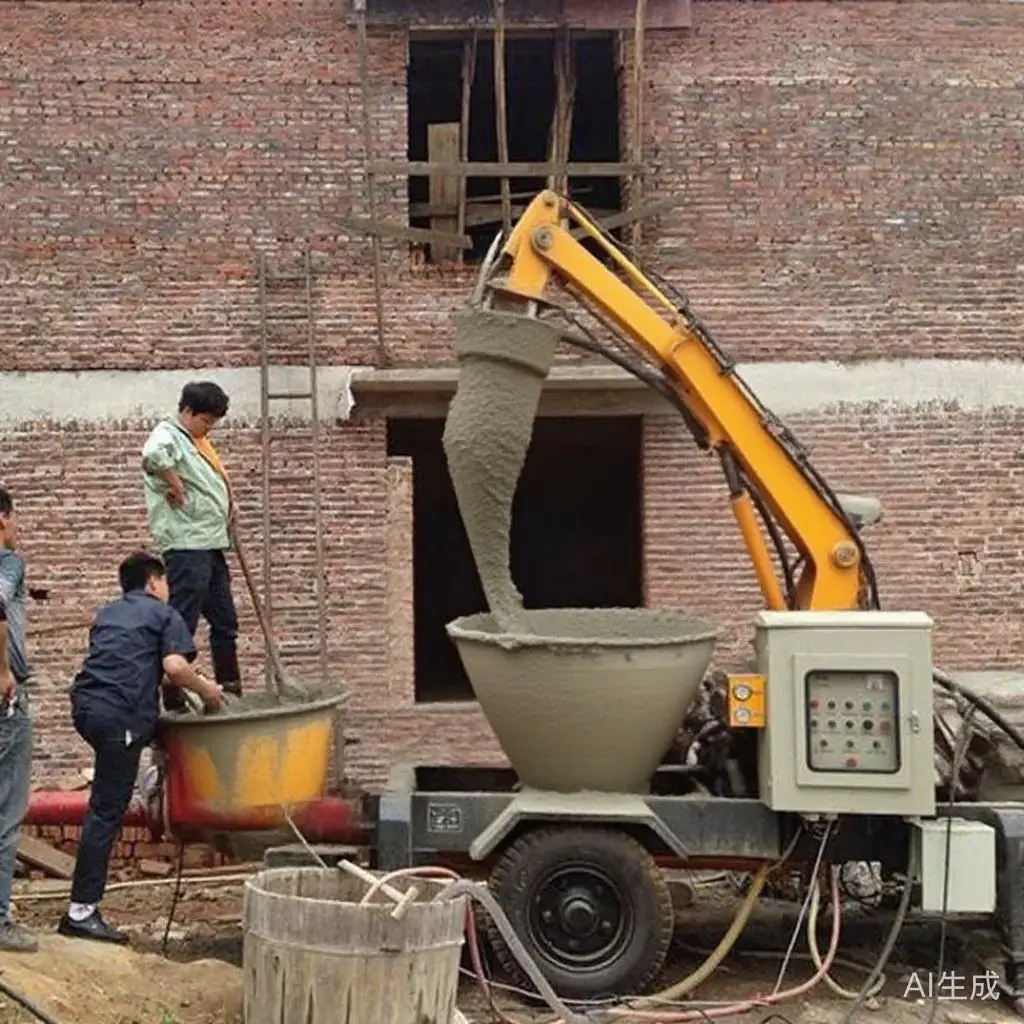 

High Quality Concrete Pump Machine Truck Foam Concrete Mixer With Pump Portable Concrete Pump Mixer Construction for Mexico