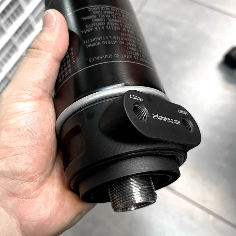 Adattatore piastra sandwich filtro olio sensore in alluminio 1/8 NPT per VW Audi 1.8t 2.0t EA888 Gen2 pressione temperatura